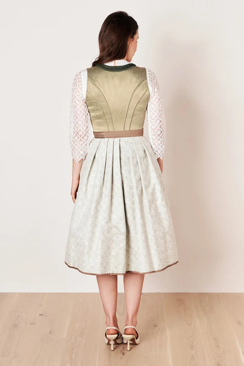 Kruger Long Dirndl 2pcs. 70cm "Danila" grun (size 42,44)