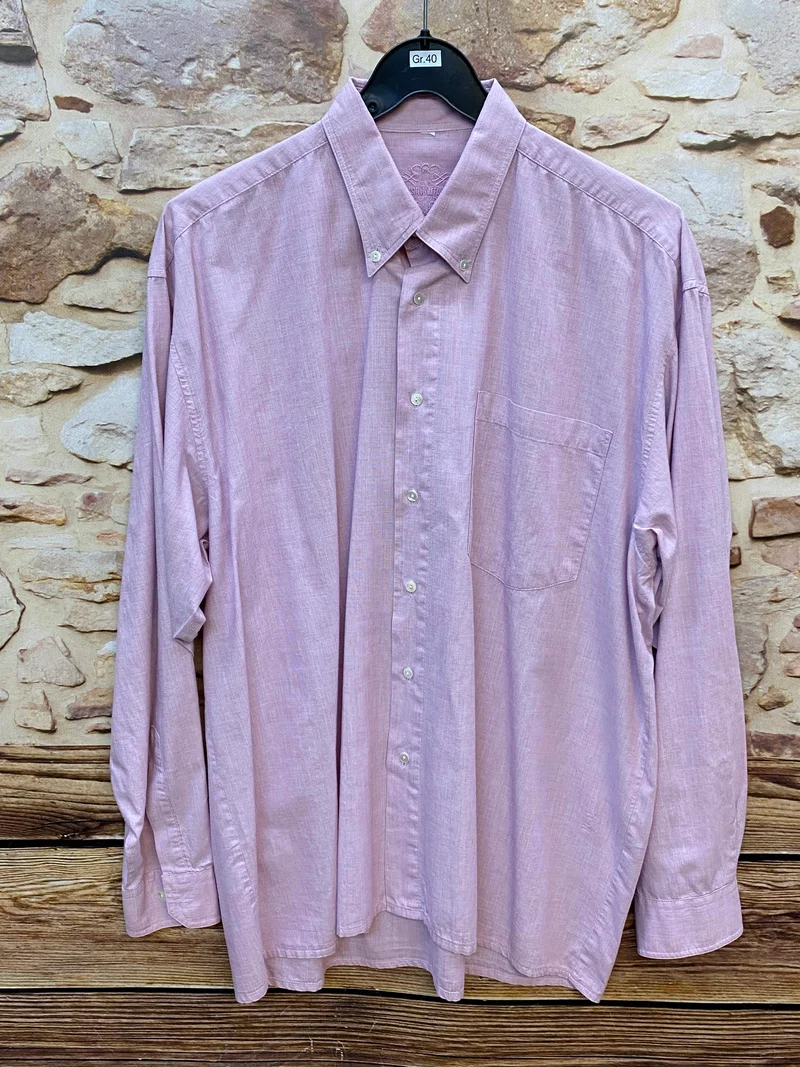 Vintage Hemd Herren Rosa Gr. 40