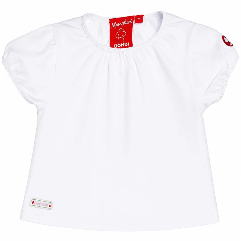 BONDI Baby Mädchen Halbarm Unterziehshirt 86847 | Weiß