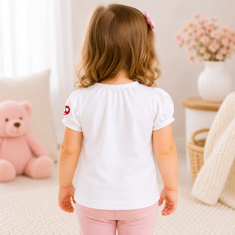 BONDI Baby Mädchen Halbarm Unterziehshirt 86847 | Weiß