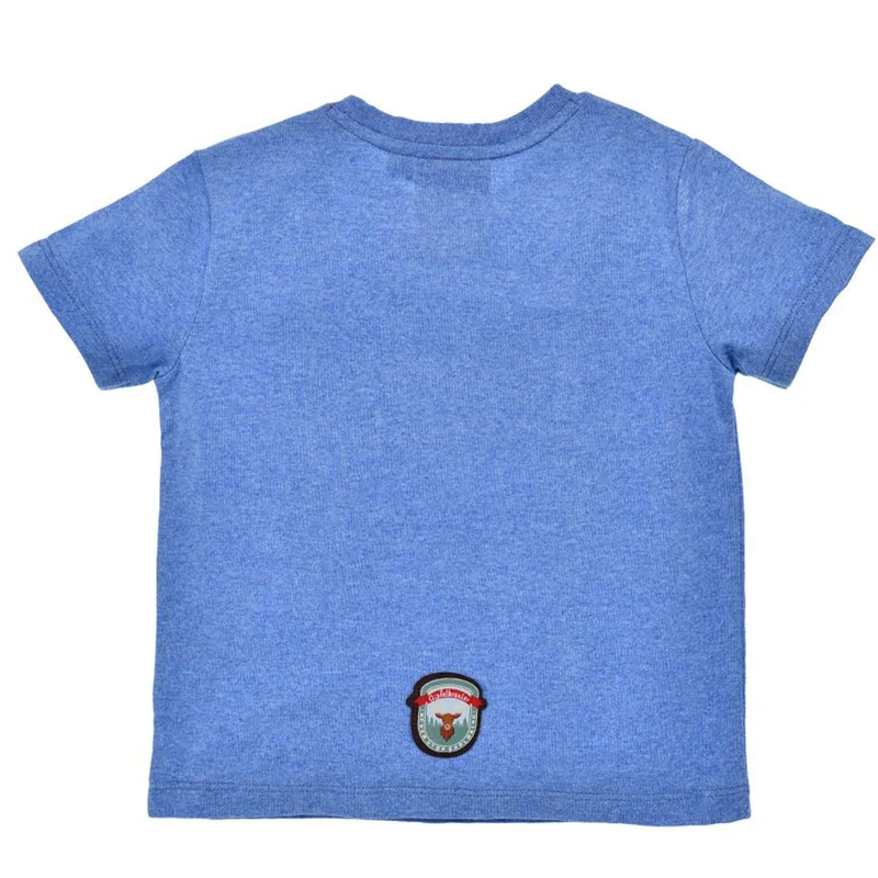 BONDI Jungen T-Shirt Hosenträger "Lausbub" 91833 | Blue melange