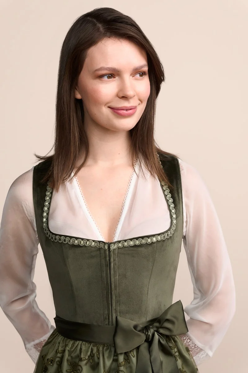 Kruger Midi Dirndl 2pcs. 60cm "Yosie" green