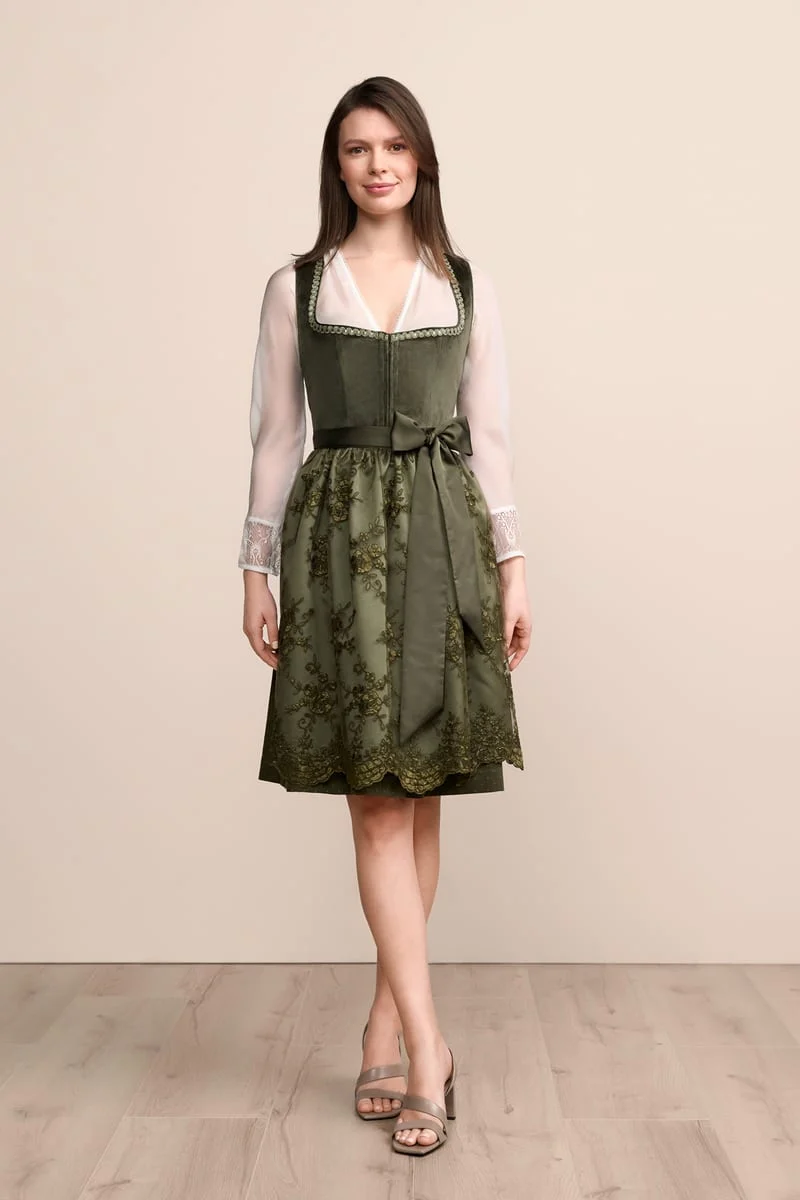 Kruger Midi Dirndl 2pcs. 60cm "Yosie" green