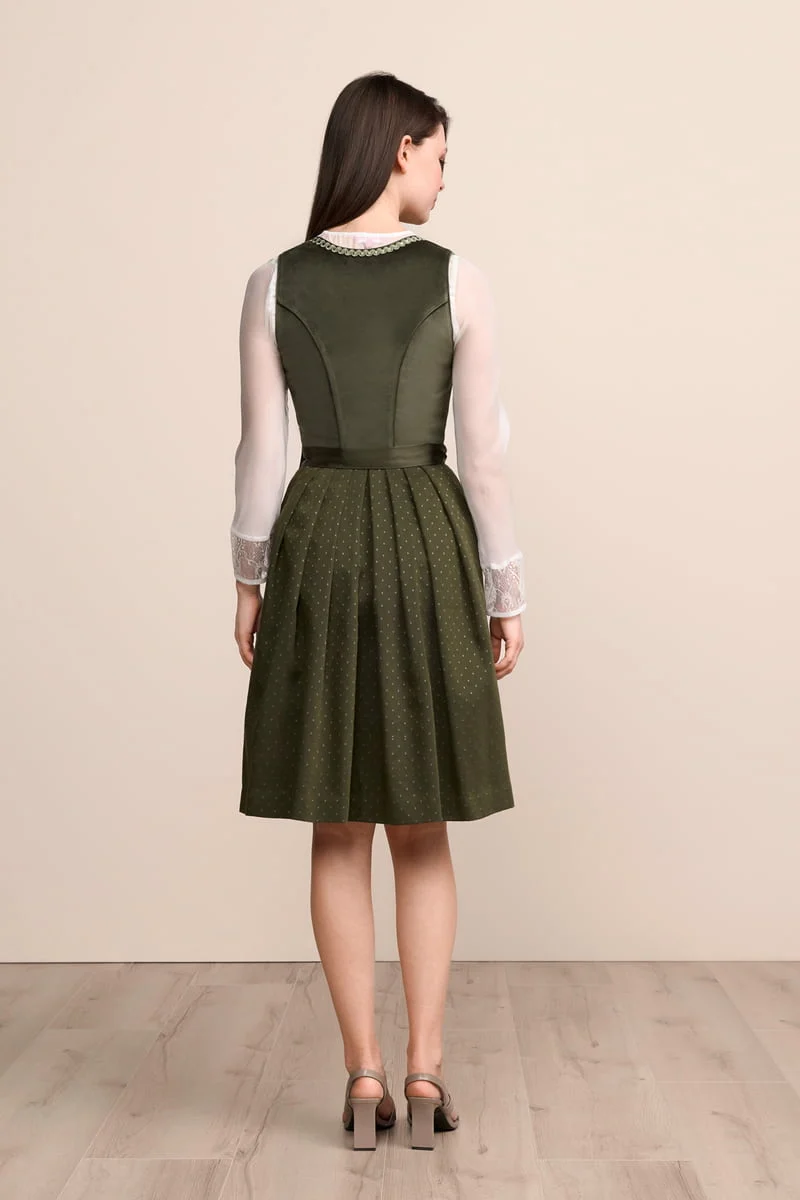 Kruger Midi Dirndl 2pcs. 60cm "Yosie" green