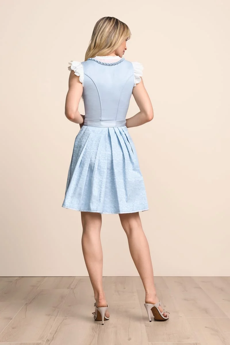 Kruger Mini Dirndl 2pcs. 50cm "Oceana" light blue (38)