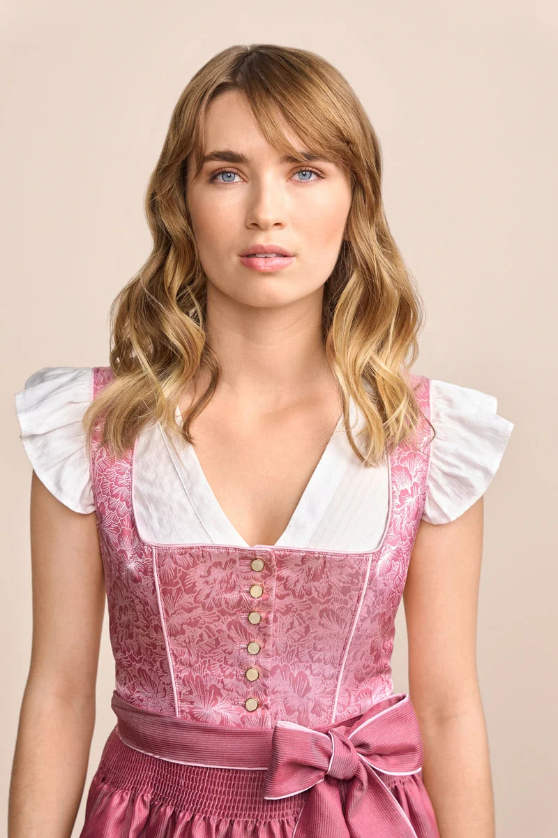 Kruger Mini Dirndl 2pc 50cm "Joulie" rosa
