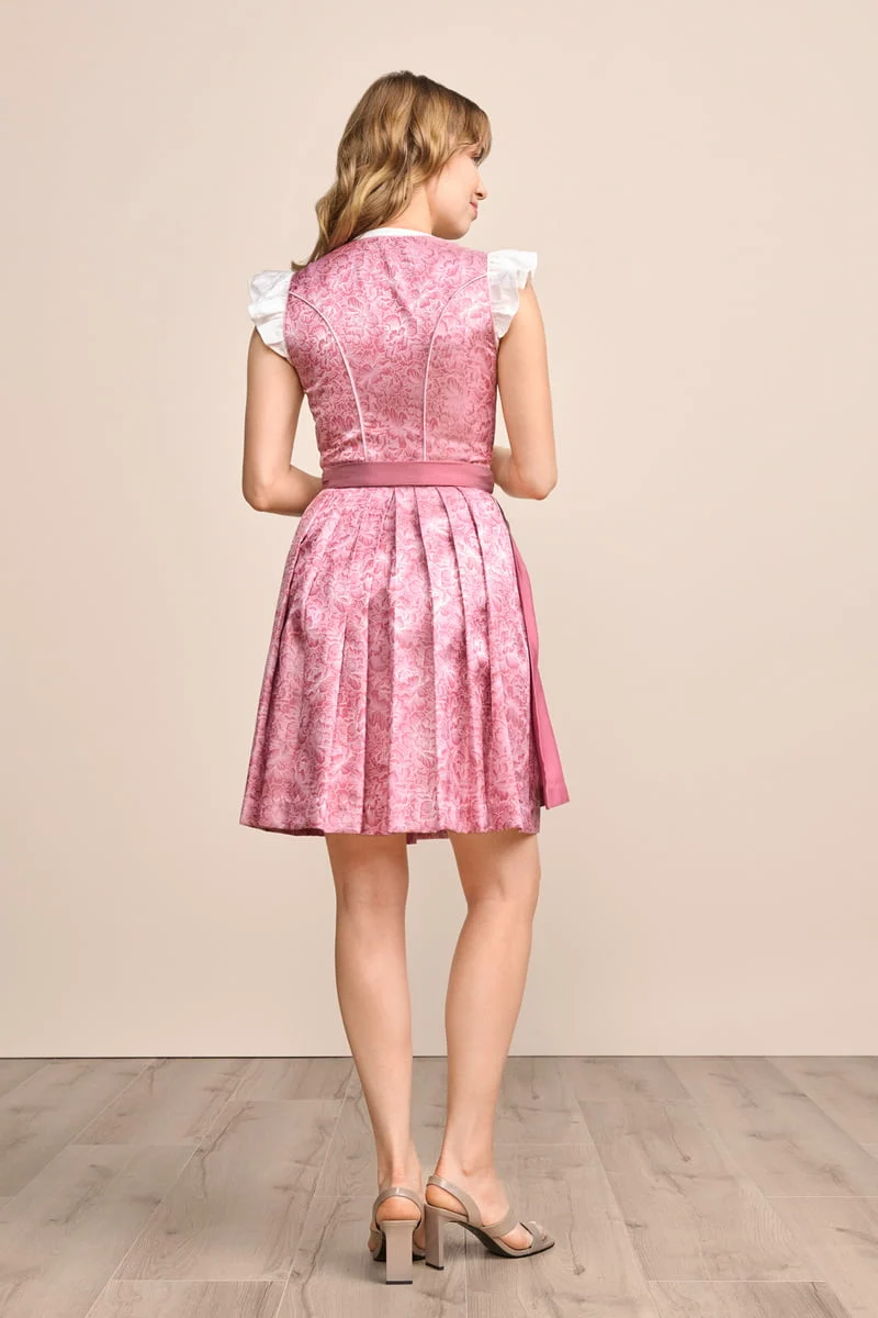 Kruger Mini Dirndl 2pc 50cm "Joulie" rosa