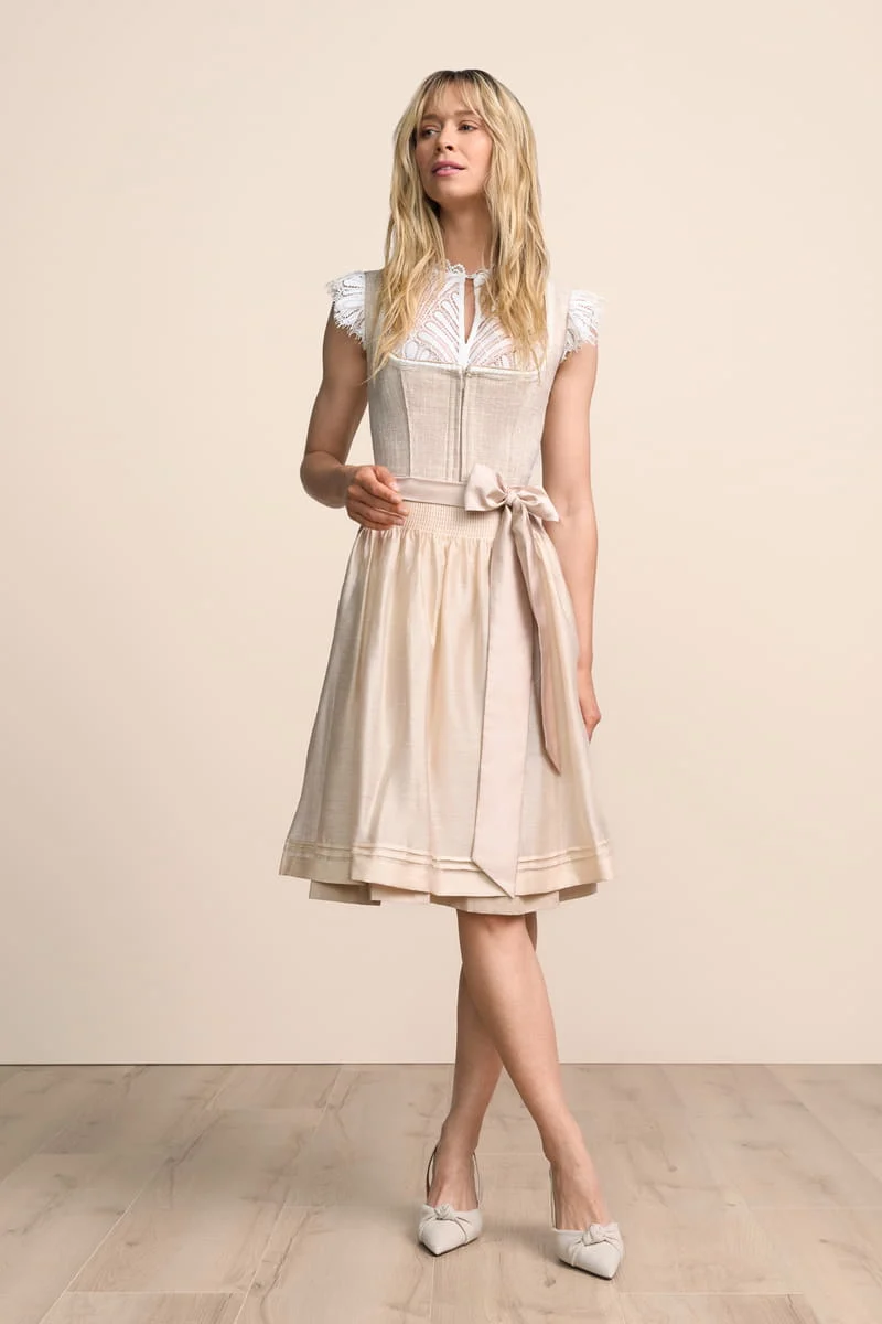 Kruger Midi Dirndl 2pc 60cm "Zarina" beige