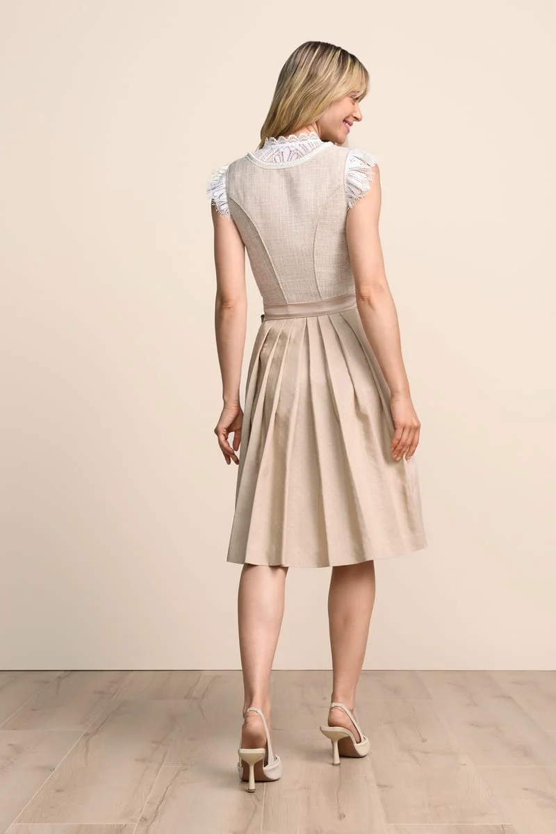Kruger Midi Dirndl 2pc 60cm "Zarina" beige