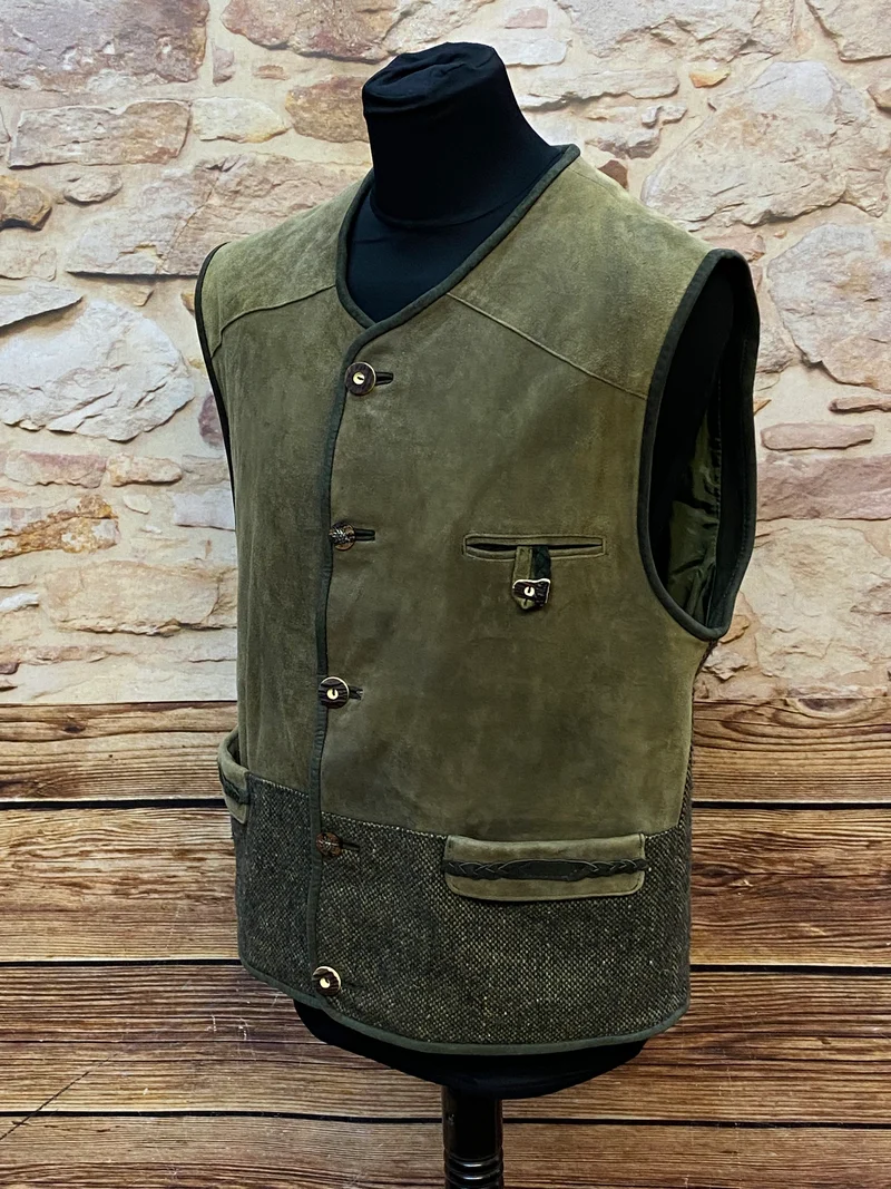 Vintage Trachtenweste Grün Gr. 50 – Distler Originals (Sale)