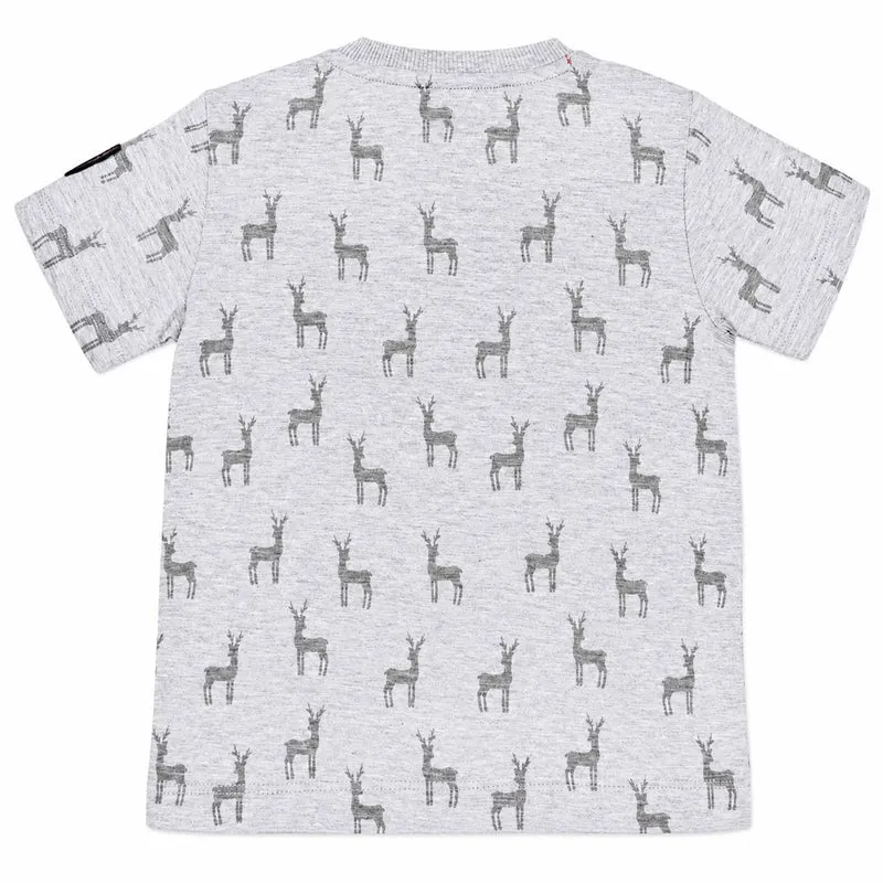 BONDI Jungen T-Shirt "Traktor" 91630 | Grey melange