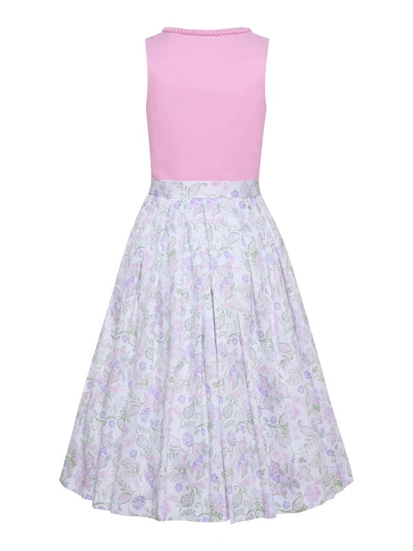 Berwin Long Dirndl 2pcs. 75cm "Pippi" pink/purple