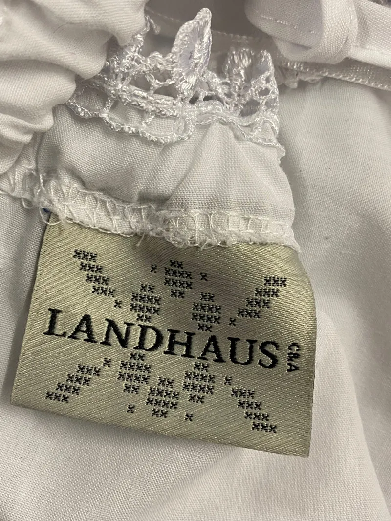 Dirndlbluse weiß - Landhausstil – Schulterfrei, Gr. 40