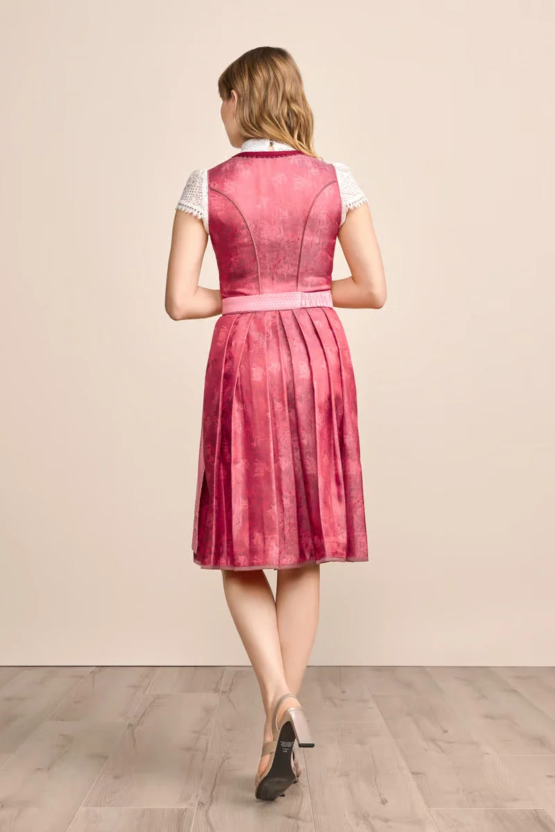 Kruger Midi Dirndl 2pcs. 60cm "Fynia" red (46)