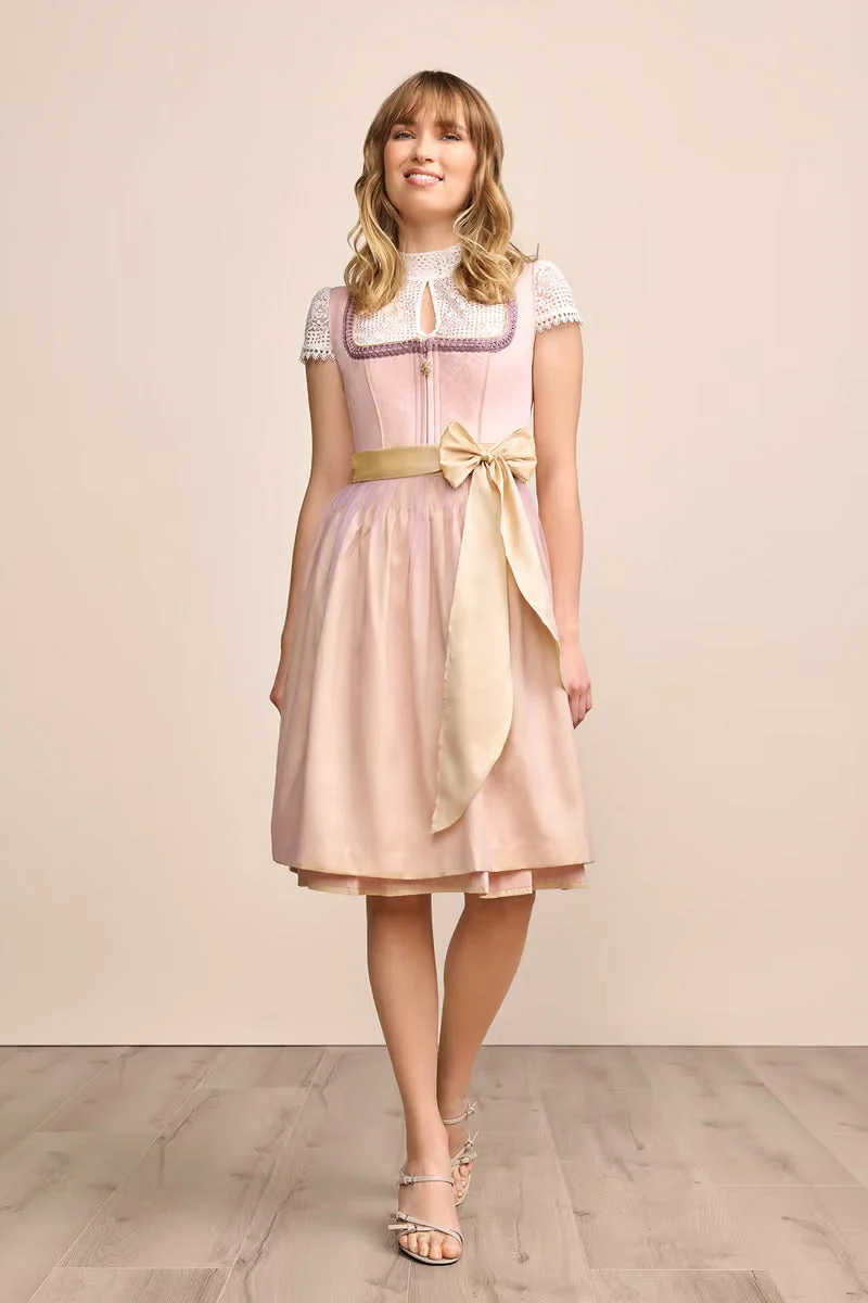 Kruger Midi Dirndl 2pcs. 60cm "Jiska" pink (size 34)