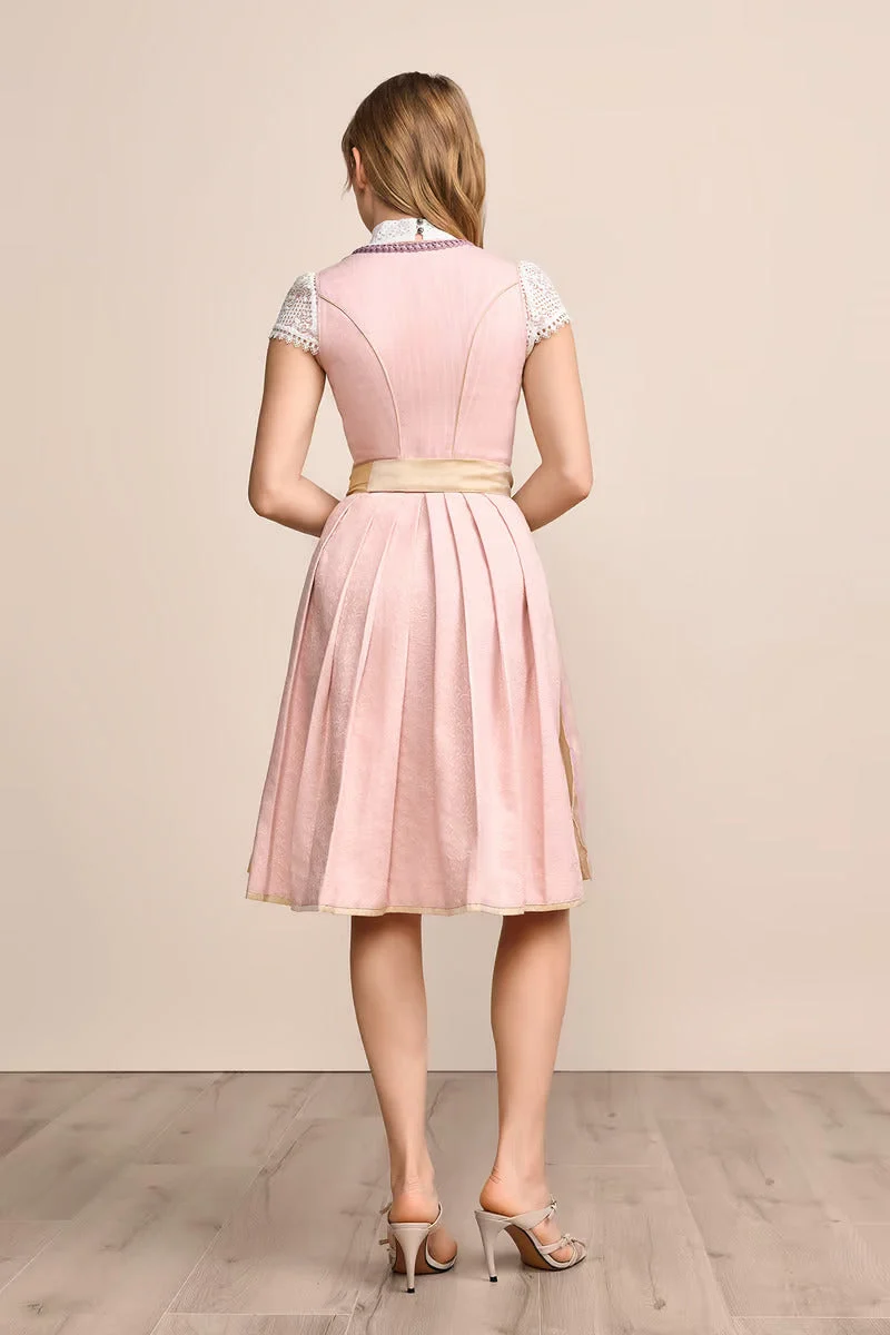 Kruger Midi Dirndl 2pcs. 60cm "Jiska" pink (size 34)