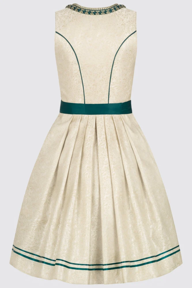 Kruger Midi Dirndl 2pcs. 60cm "Pistacchio" ecru/green