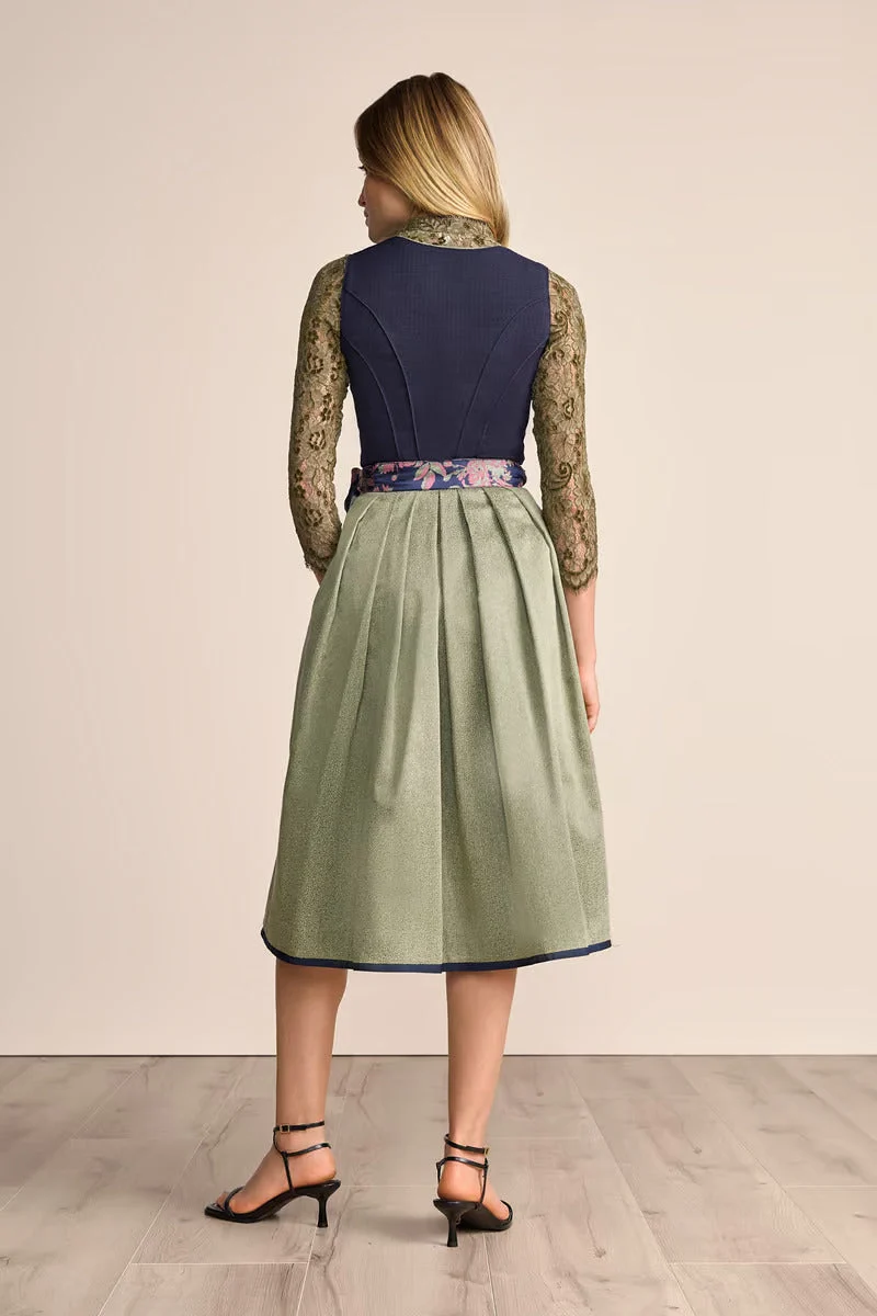 Kruger Long Dirndl 2pcs. 70cm "Melia" blue (closeout)