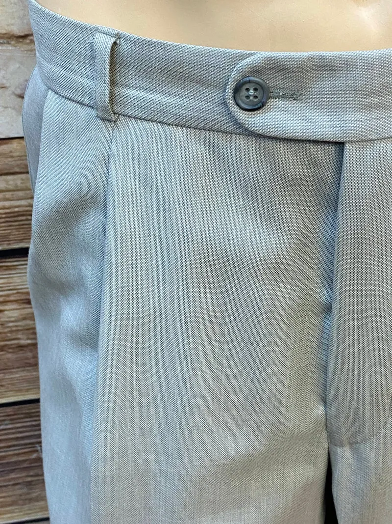 Vintage Herren Bundfaltenhose Beige – klassisch elegant – Gr. 54