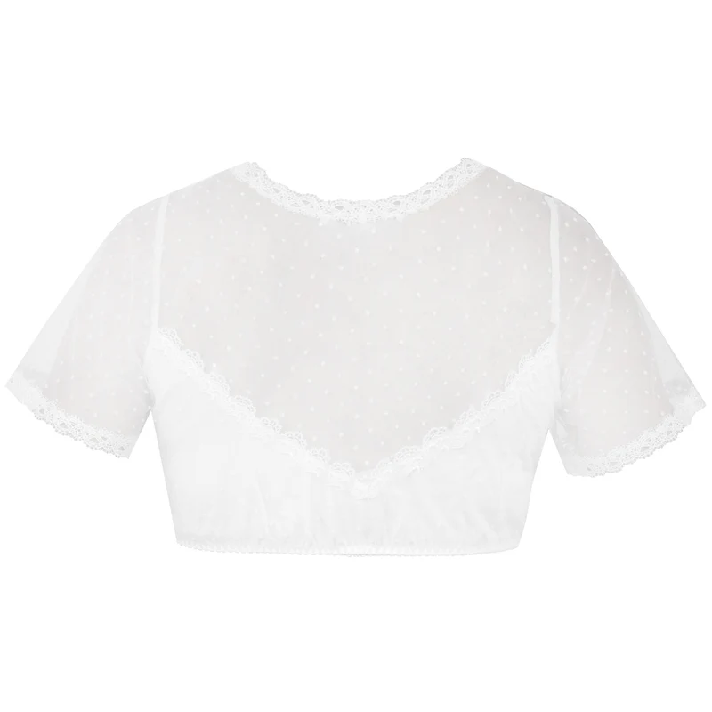 MarJo Dirndlbluse "Anzing" Kurzarm | Offwhite