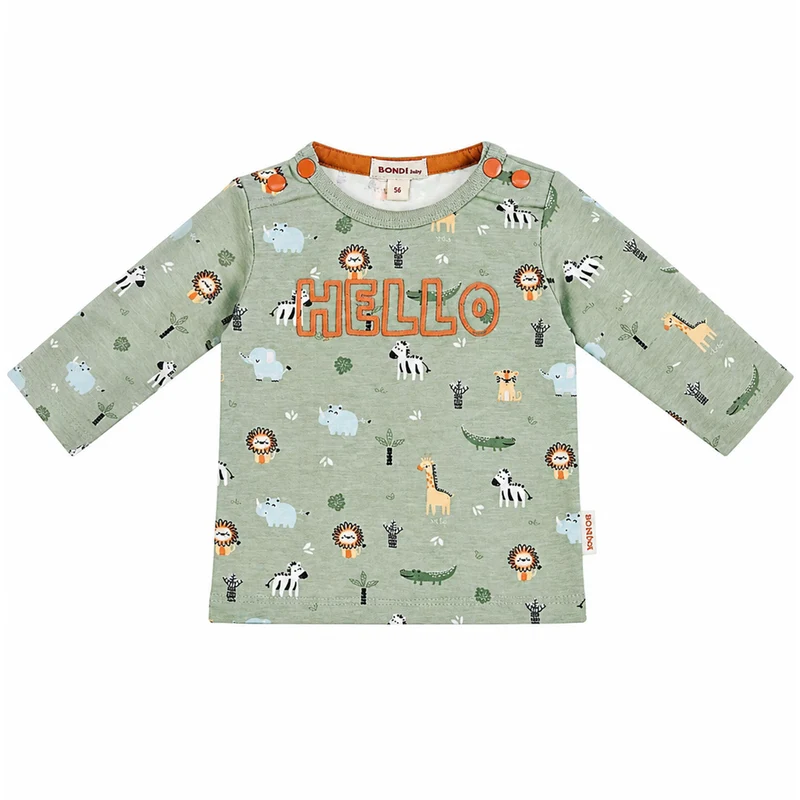 BONDI Baby Langarmshirt "Safariallover" 93967 | safari allover
