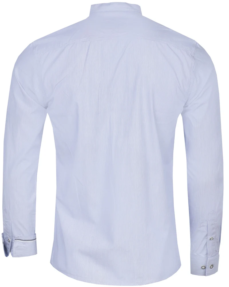 MarJo Herren Trachtenhemd "Benjamin" Stehkragen | Light Denim