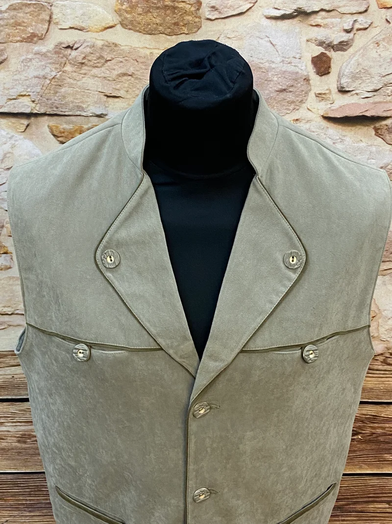 Vintage Trachtenweste Herren Gr. M / 48 Beige