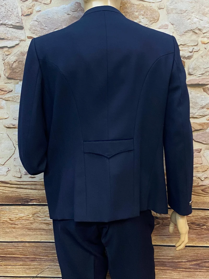 Vintage Trachtenanzug Herren Dunkelblau – Janker und Hose aus Schurwolle Gr. 28