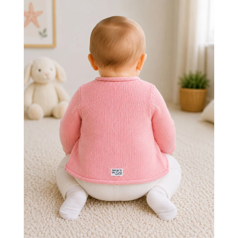BONDI Baby Mädchen Strickjacke "Marine Life" 86693 | Candy Rosa