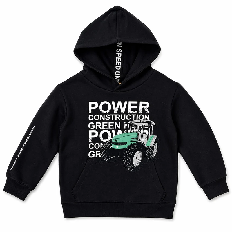 BONDI Jungen Hoodie Sweatshirt "Power" 33168 | Schwarz