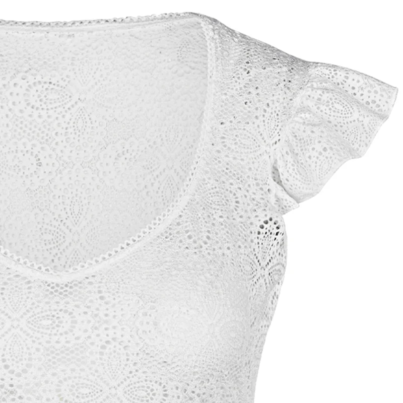 Nina von C. Spitzen Dirndlbluse "Laila" Flügelarm 48468360 | Weiß