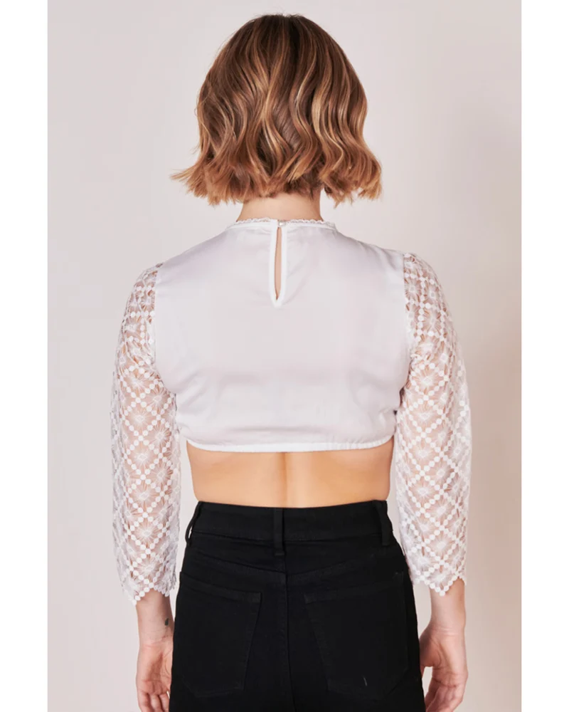 Krüger Collection Dirndlbluse "Filiz" 3/4 Arm 214066 | Ecru