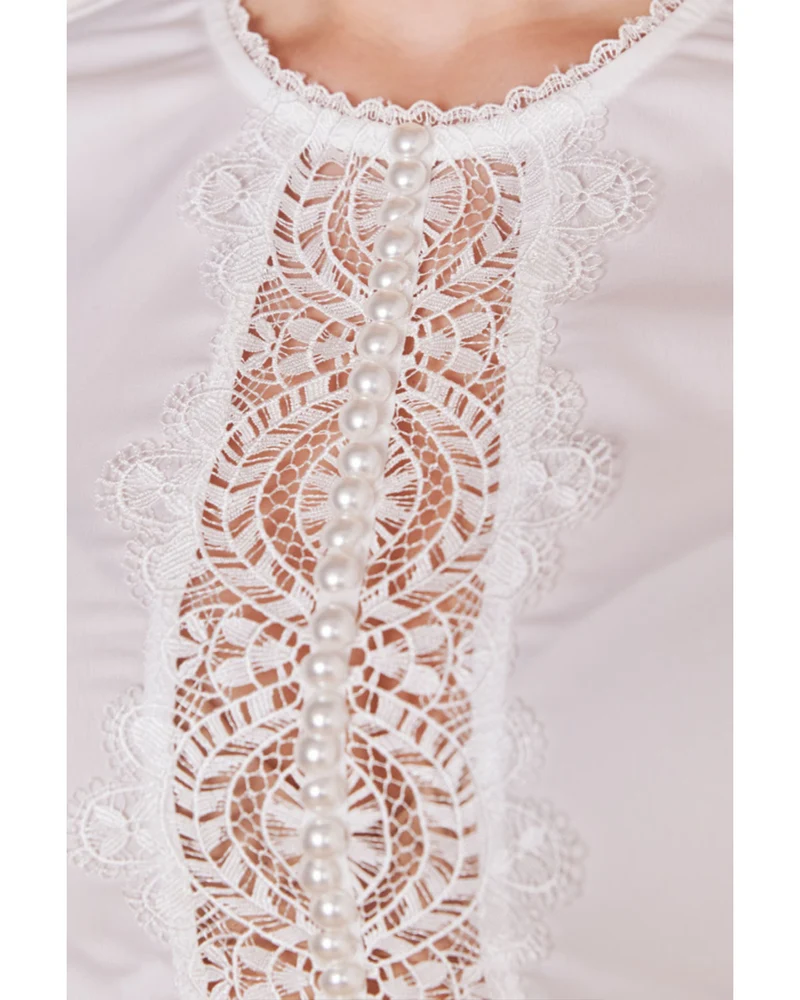 Krüger Collection Dirndlbluse "Filiz" 3/4 Arm 214066 | Ecru