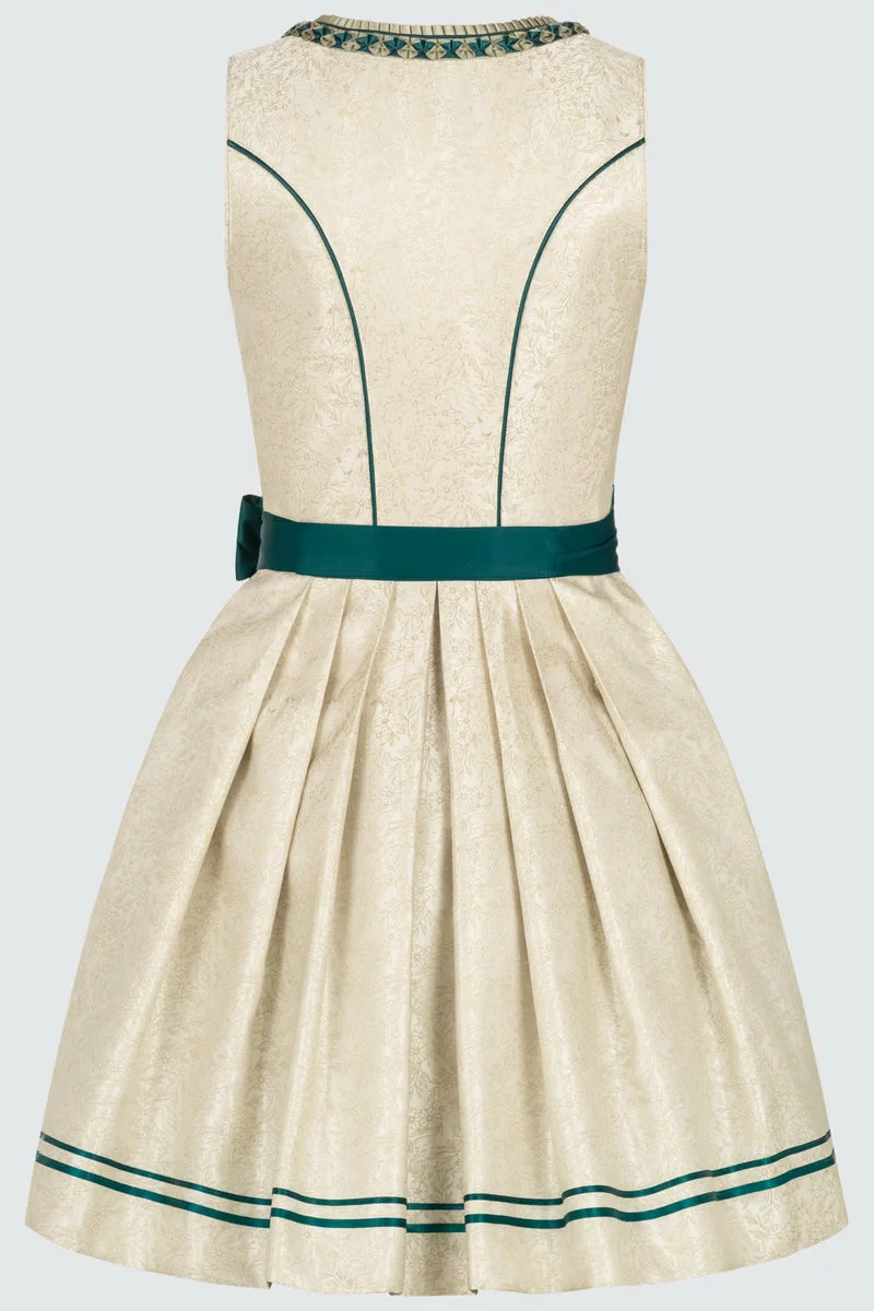 Kruger Mini Dirndl 2pcs. 50cm "Pistacchio" ecru/green