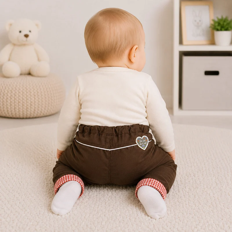 BONDI Baby Mädchen Kunstlederhose "Alpen Queen" 86683 | Braun
