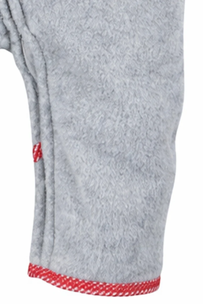 BONDI Kuscheliger Baby Fleece-Overall "Kuh" 93665 - Grau | Strampler