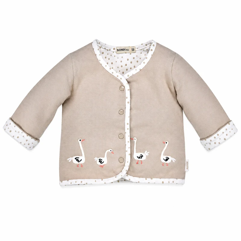 BONDI Baby Wendejacke "Gänschen" 93955 | Cappuccino