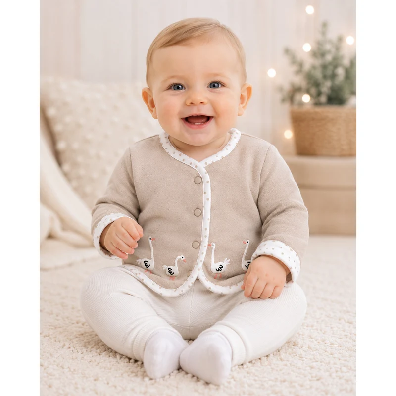 BONDI Baby Wendejacke "Gänschen" 93955 | Cappuccino