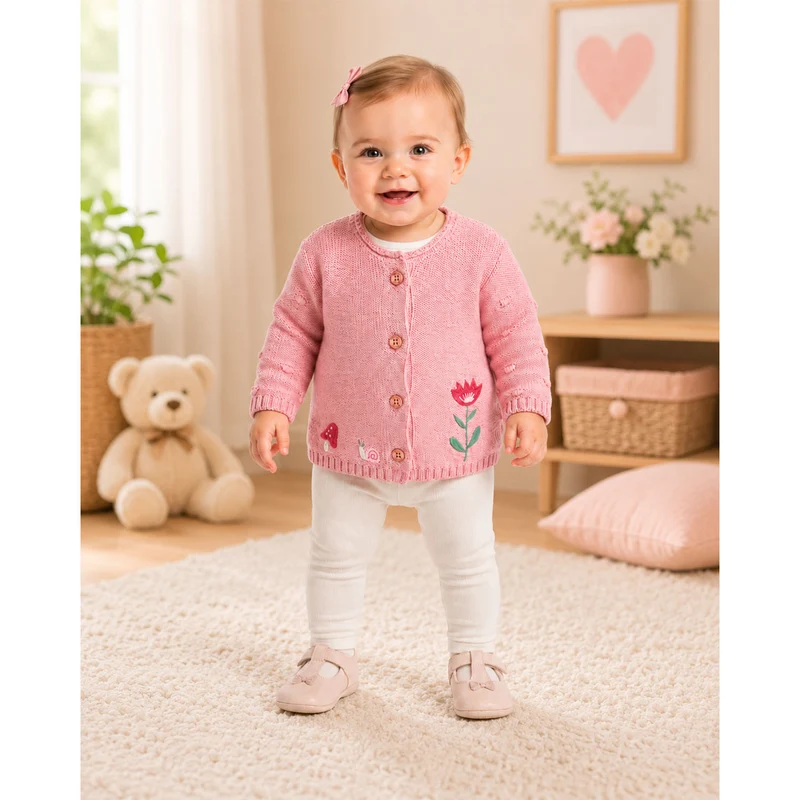 BONDI Baby Mädchen Strickjacke "Be nature" 86960 | Candy