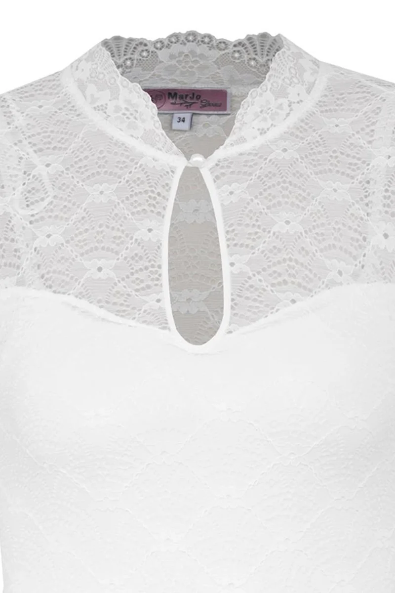 MarJo Dirndlbody "Hallerndorf" Halbarm | Offwhite