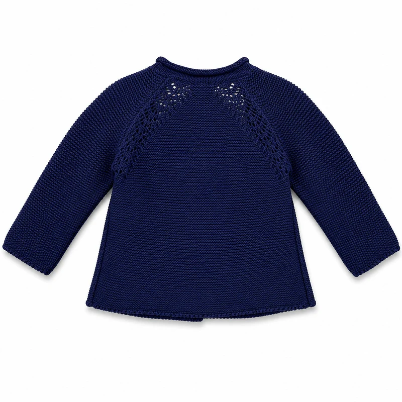 BONDI Baby Mädchen Strickjacke A-Form 86593 | Navy Blau