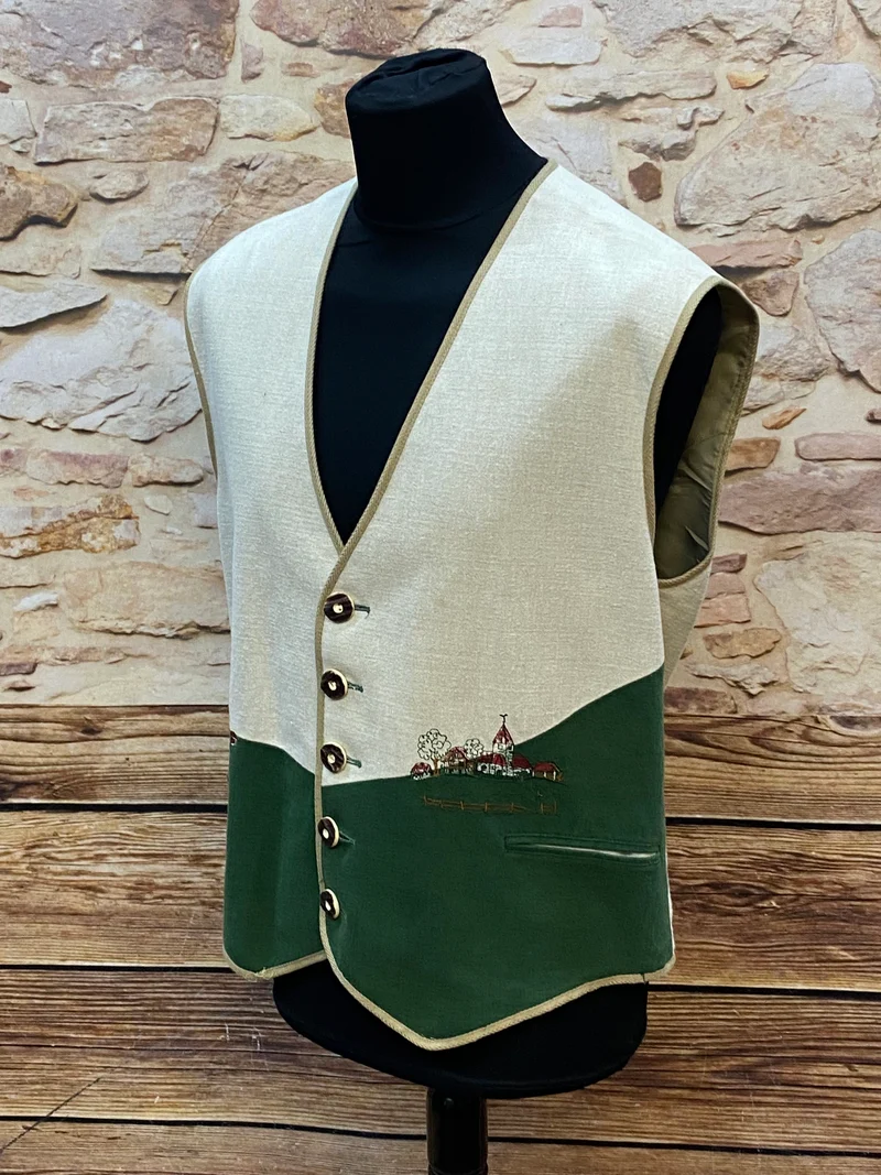 Vintage Trachtenweste Herren Althorn Gr. 52 – bestickt & klassisch