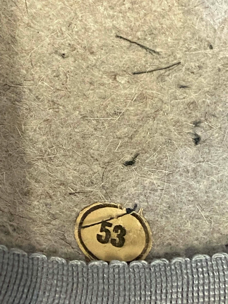 Vintage Trachtenhut Grau Gr. 53 – klassischer Filzhut mit Kordelband
