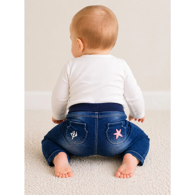 BONDI Baby Mädchen Jeans "Marine Life" 86699 | Blue denim