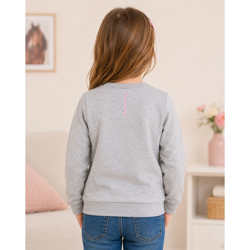 BONDI Mädchen Langarmshirt "Forever my friend" 36205 | Grey Melange