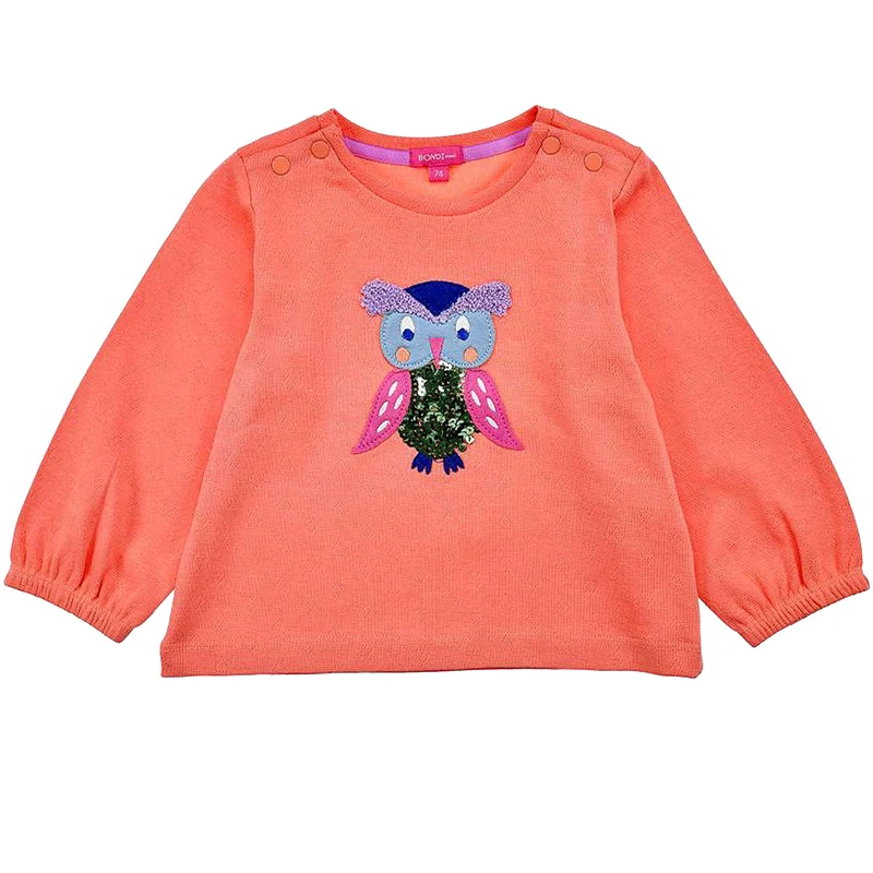BONDI Baby Mädchen Langarmshirt "Eule" 86968 | Apricot