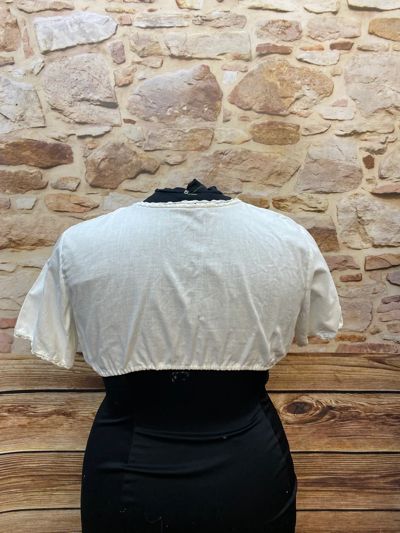 Vintage Dirndlbluse weiß - Wenger Austria, Gr.48