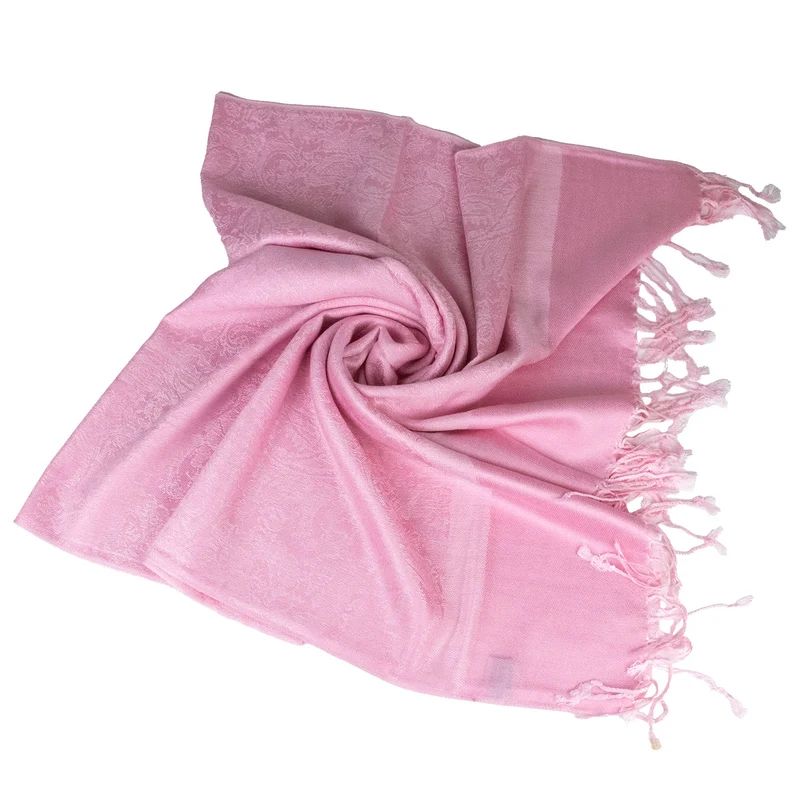 Halstuch aus Viscose - Stola Schal 185 x 70 cm | Rosa