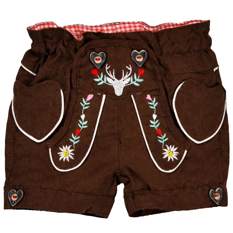 BONDI Mädchen Kunstleder Shorts Hose "Hirsch" 86855 | Braun