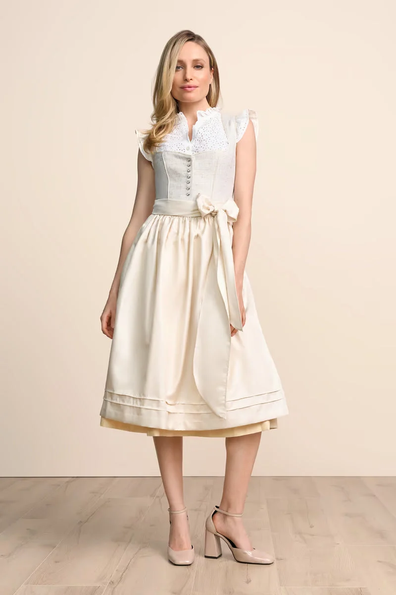 Kruger Long Dirndl 2pcs. 70cm "Calantha" beige